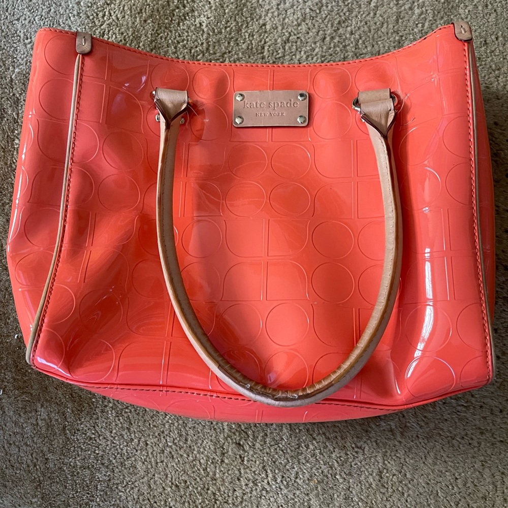 Kate Spade coral small tote bag